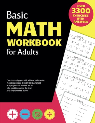 Basic Math Workbook Adults