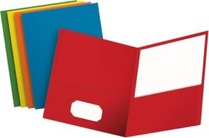 Colorful file folder collection