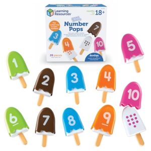 Colorful educational number pops