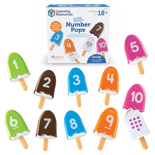 Colorful educational number pops