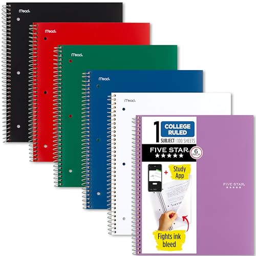 Colorful spiral bound notebooks