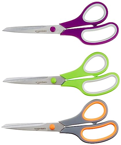 Colored scissors on display