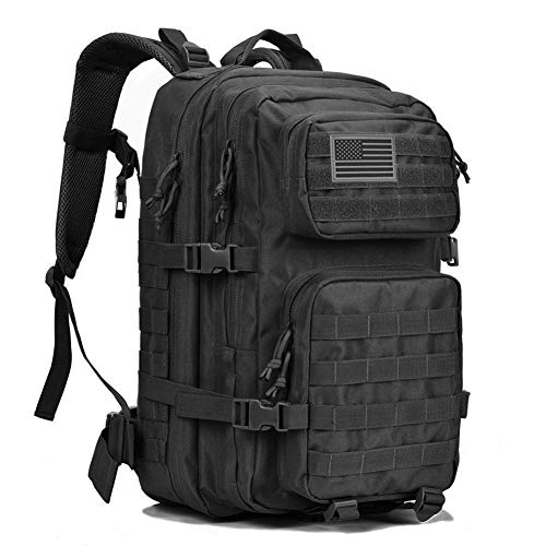 Black tactical backpack design