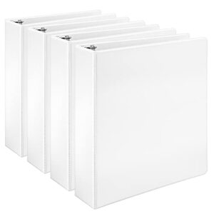 White four ring binders