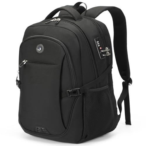 Black travel laptop backpack