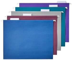 Colored folder file organizers