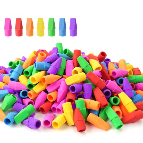 Colorful rubber pencil toppers