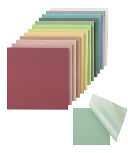 Colored paper sheets stacked