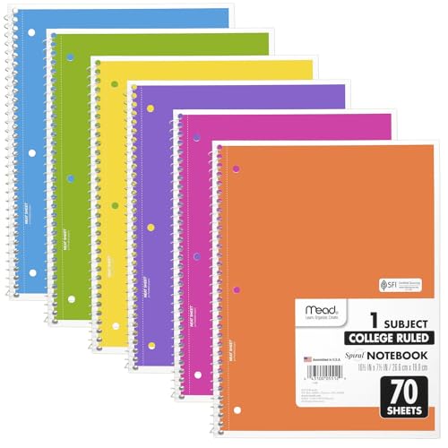 Colorful spiral notebooks collection