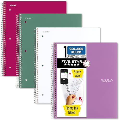 Four spiral notebooks set