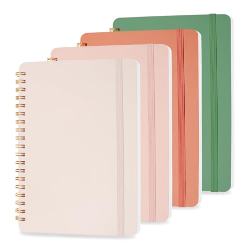 Colorful spiral notebooks set