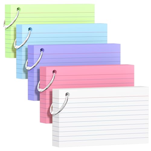 Colorful index note cards