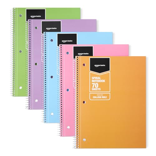 Colorful spiral notebooks set