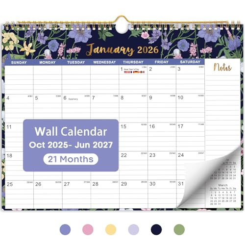 Floral wall calendar design