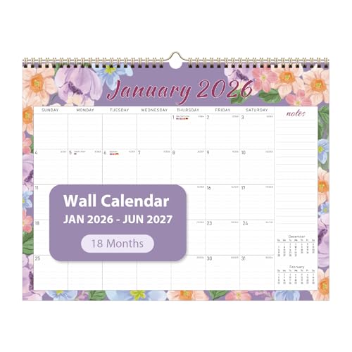 Floral wall calendar design