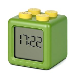 Green Lego style clock