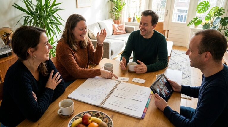 Supportive language practice groups.