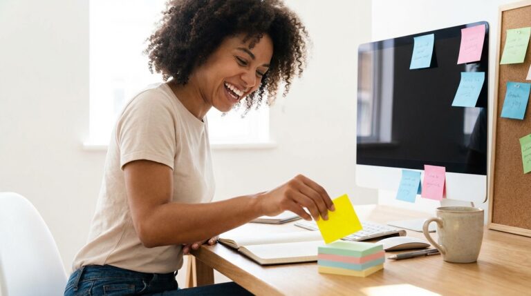 Colorful reminder notes