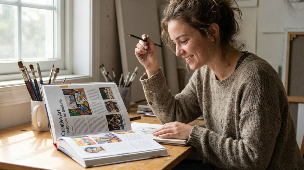 Creative art textbooks.