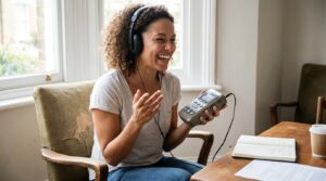 Engaging language learning audio.