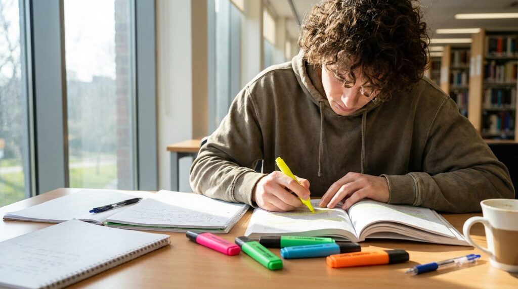 Vibrant study highlighters.
