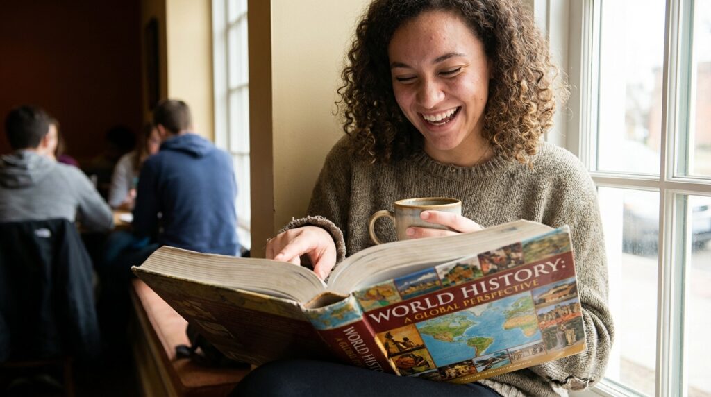 Engaging history textbooks.